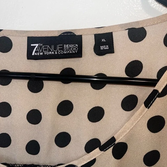 New York & Company Polka Dot Long sleeve Blouse - Picture 3 of 3